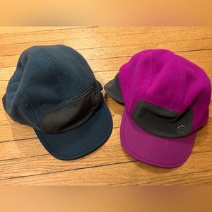 Bundle: SunDAY winter hats NEW navy blue and fushia